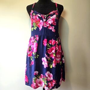 Hollister Y2k Floral Spaghetti Strap Lightweight Mini Dress Small